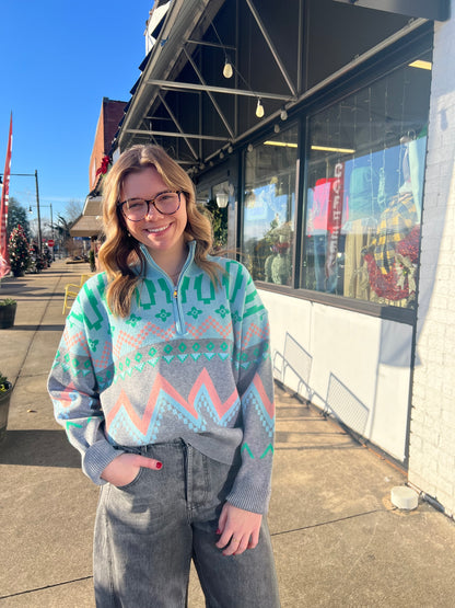 Blue Ridge Burst Half-Zip Pullover