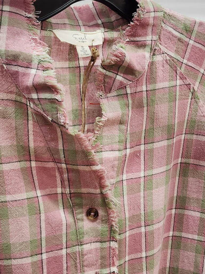 Rosewood Plaid Linen Shirt/Dress