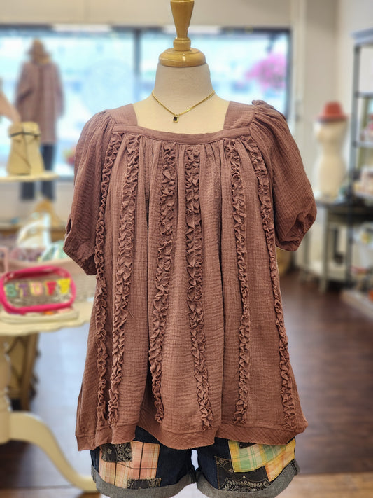 Crimson Sway Away Top