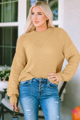 My Happy Place Sweater- Yellow