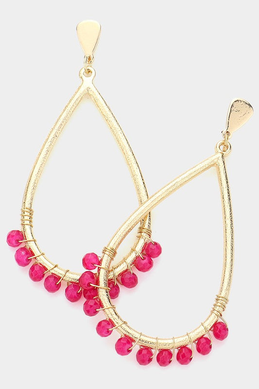 Open Teardrop Dangle Earrings