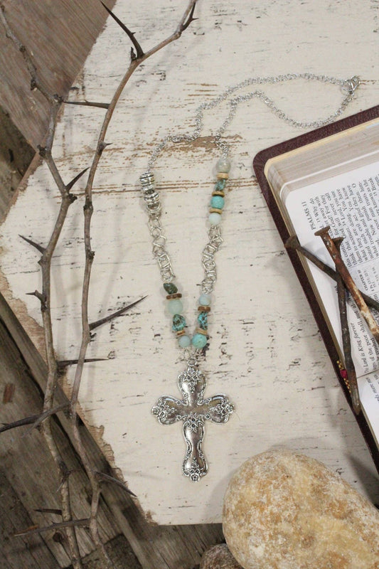 When The Root Is Deep Cross Necklace