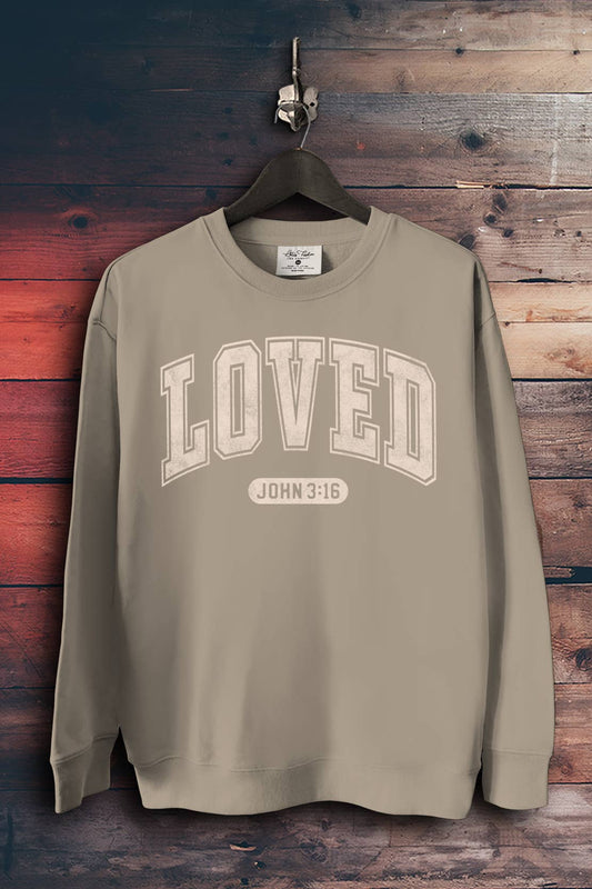 Loved John 3:16 Sweatshirt | Mocha