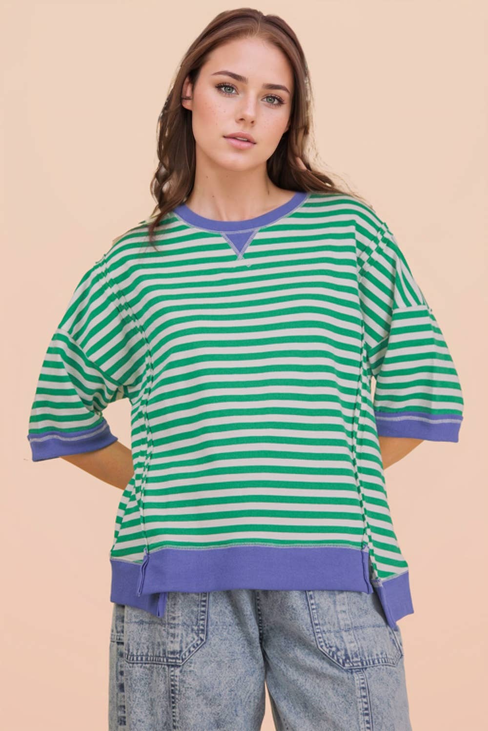 Kelly Oversized Stripe Pullover
