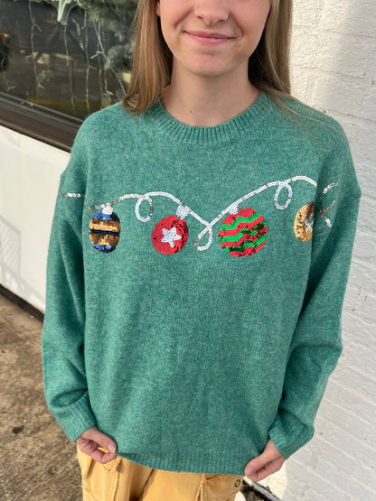 Christmas Ornament Sweater | Green
