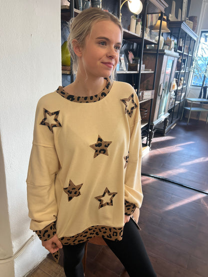 Leopard Star Sweatshirt