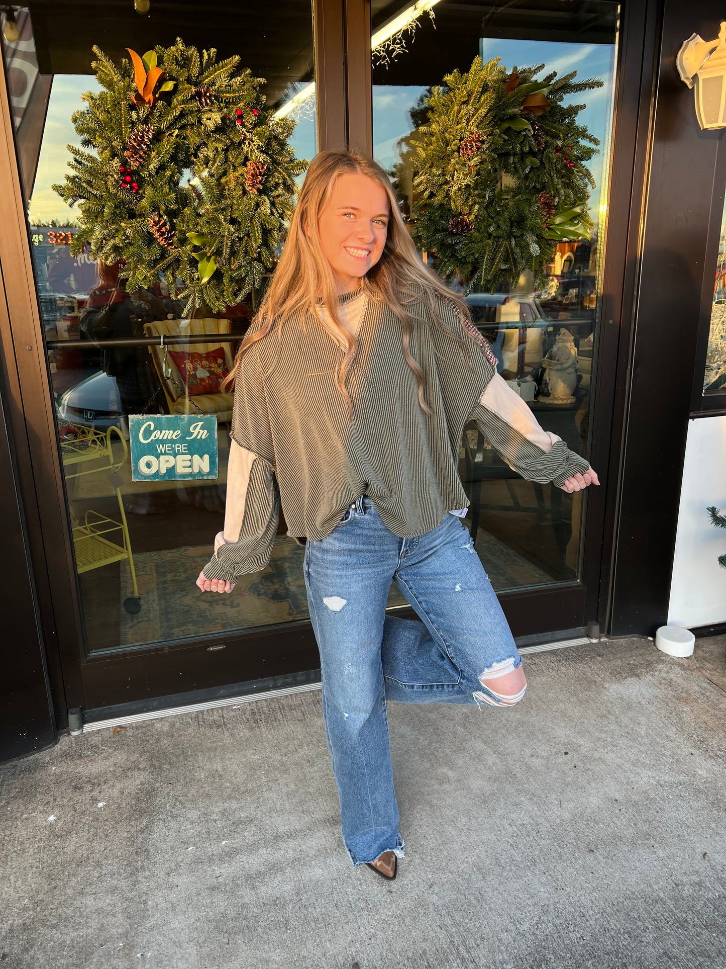 Modern Block Ribbed Top