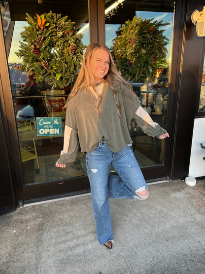 Modern Block Ribbed Top