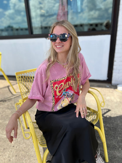 Ride ’Em Cowboy Tee | Pink