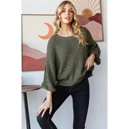 Eliza Sweater Top | Olive