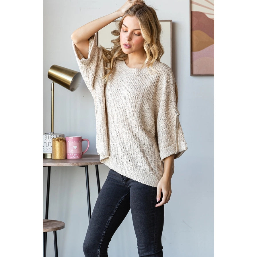 Eliza Sweater Top | Oatmeal