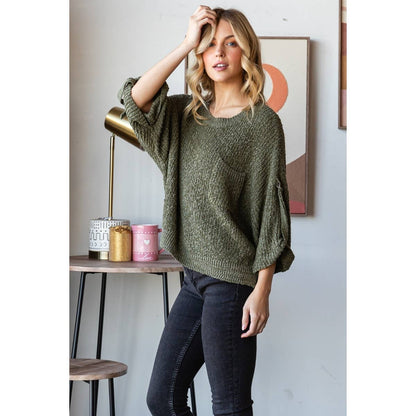 Eliza Sweater Top | Olive