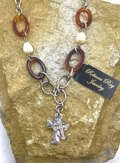 Inspirational Silver Cross Necklace