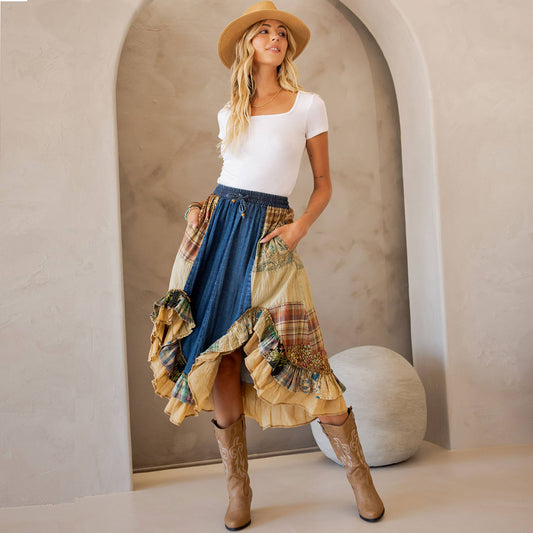 Camille Boho Ruffle Skirt