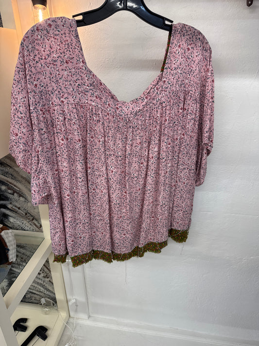 WP -  Easel Pink Floral Blouse| Large