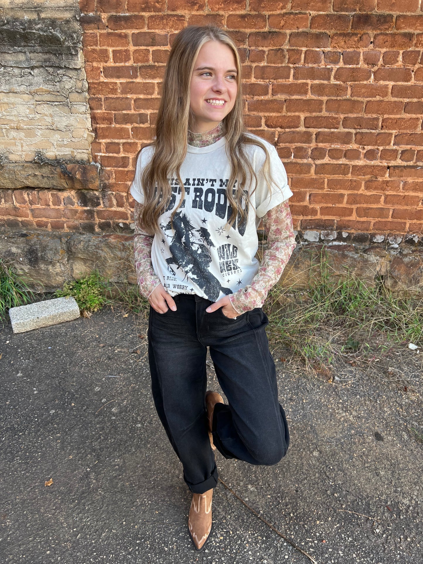 Lucia Lace Mesh Top | Beige Floral