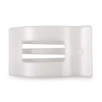 Flat Rectangle Hair Clip | Large | Coconut White