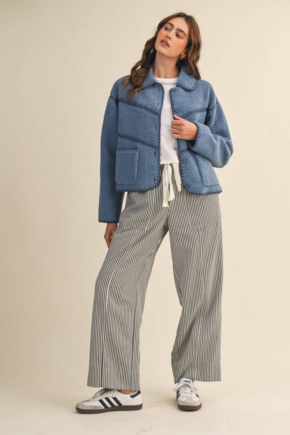 Railroad Black Striped Pants