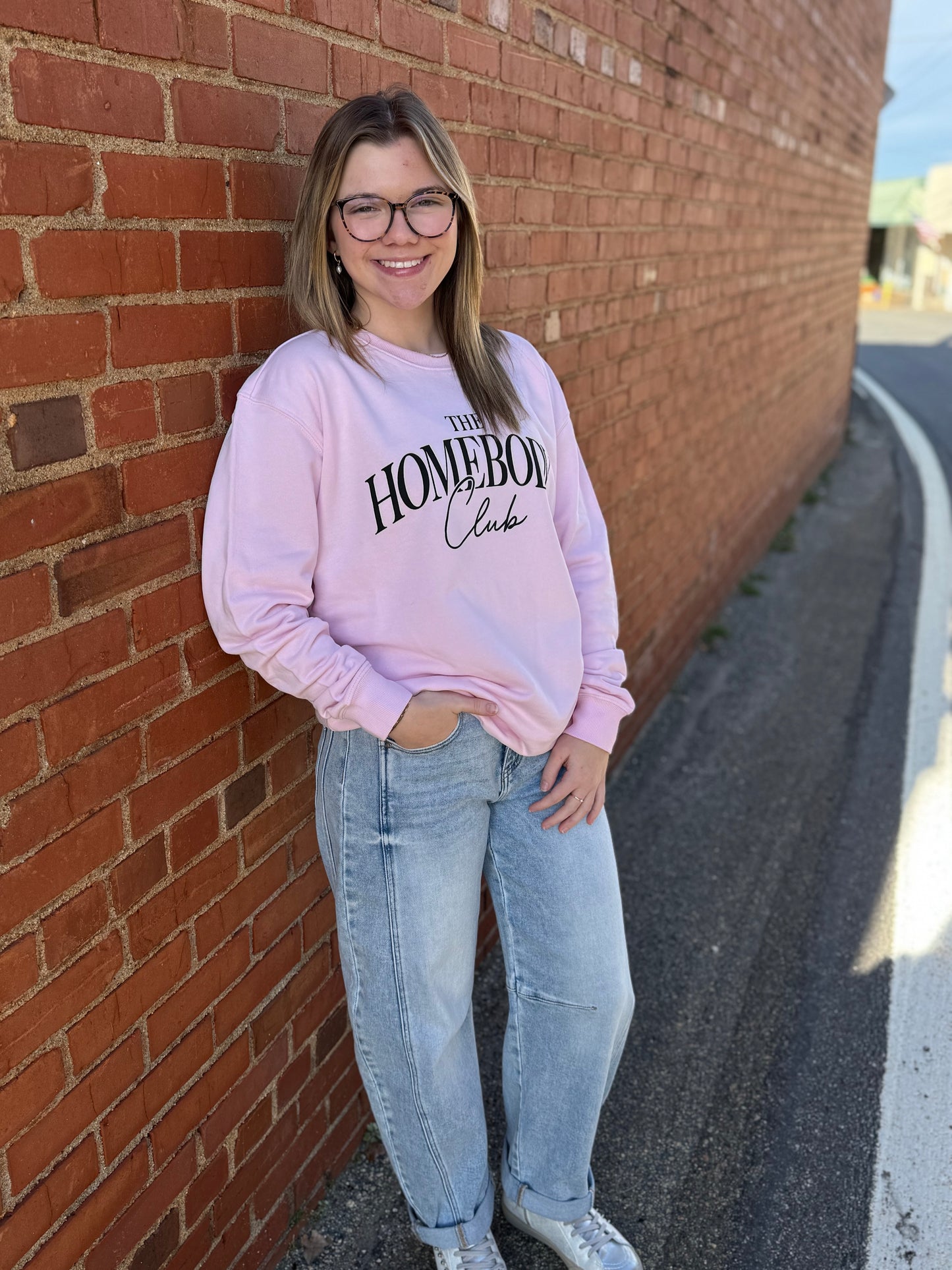 The Homebody Club Sweatshirt | Light Pink