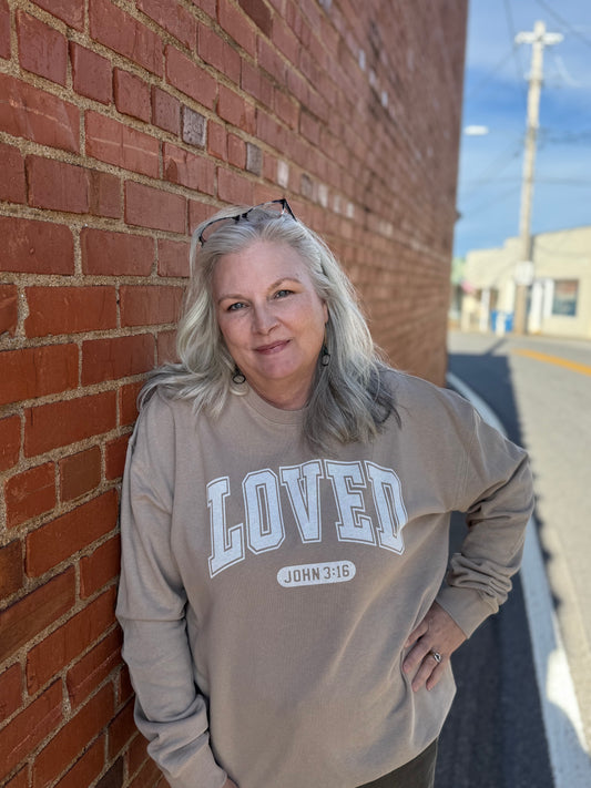 Loved John 3:16 Sweatshirt | Mocha