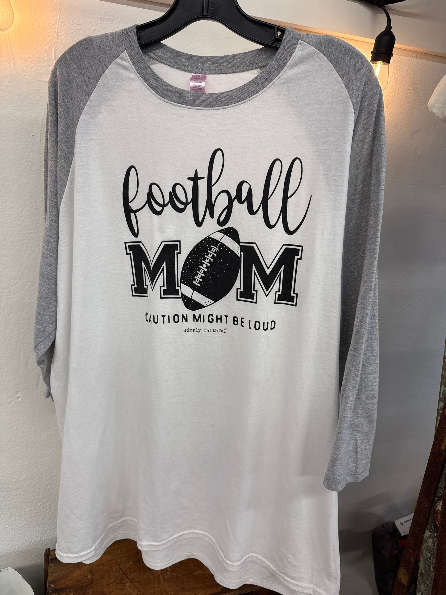LK-  Football Mom Baseball Tee | XXL