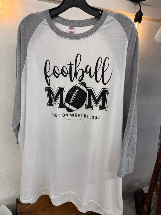 LK-  Football Mom Baseball Tee | XXL