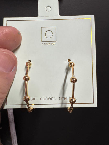 Beaded Simplicity 1.5" Post hoop - 4MM Gold