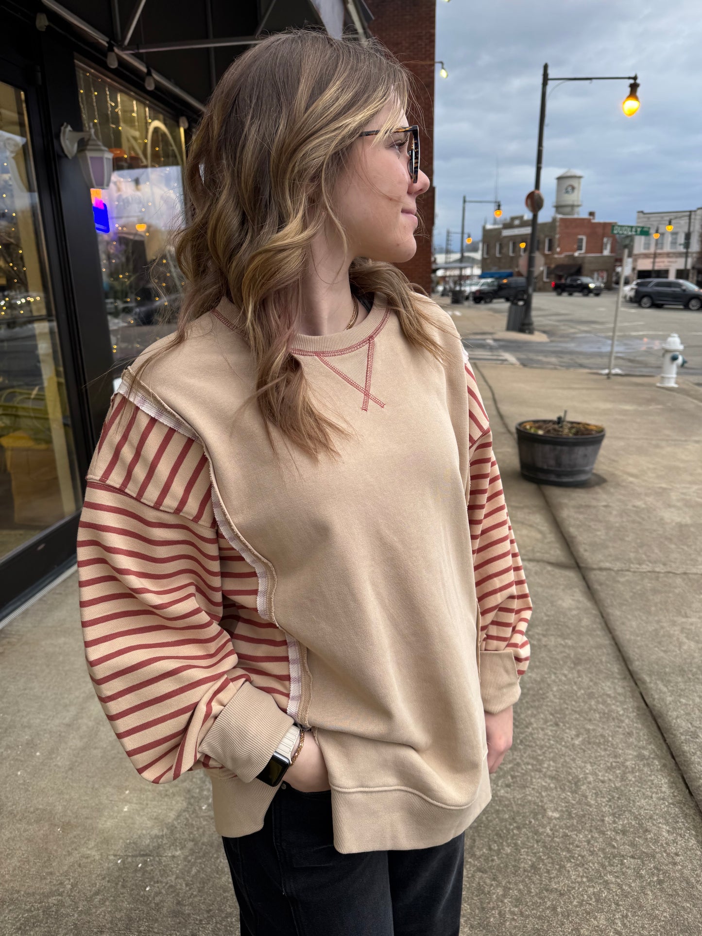 Sweetheart Stripe Pullover