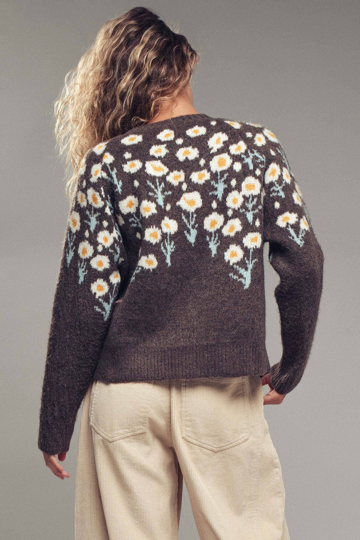 Pushing Daisies Sweater | Brown
