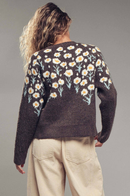 Pushing Daisies Sweater | Brown