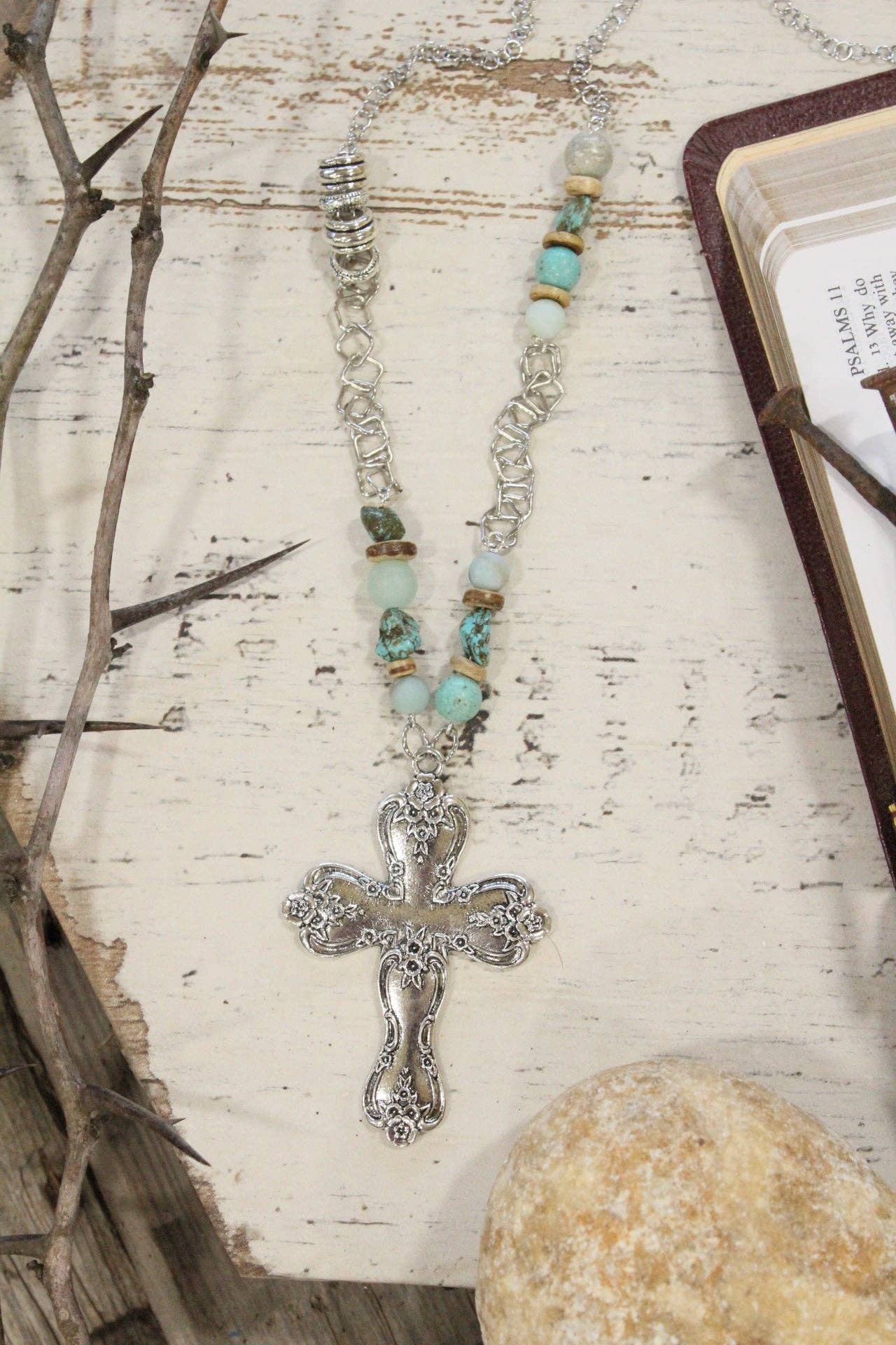 When The Root Is Deep Cross Necklace