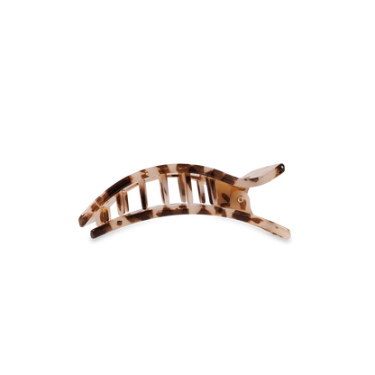 Flat Rectangle Hair Clip | Small | Blonde Tortoise