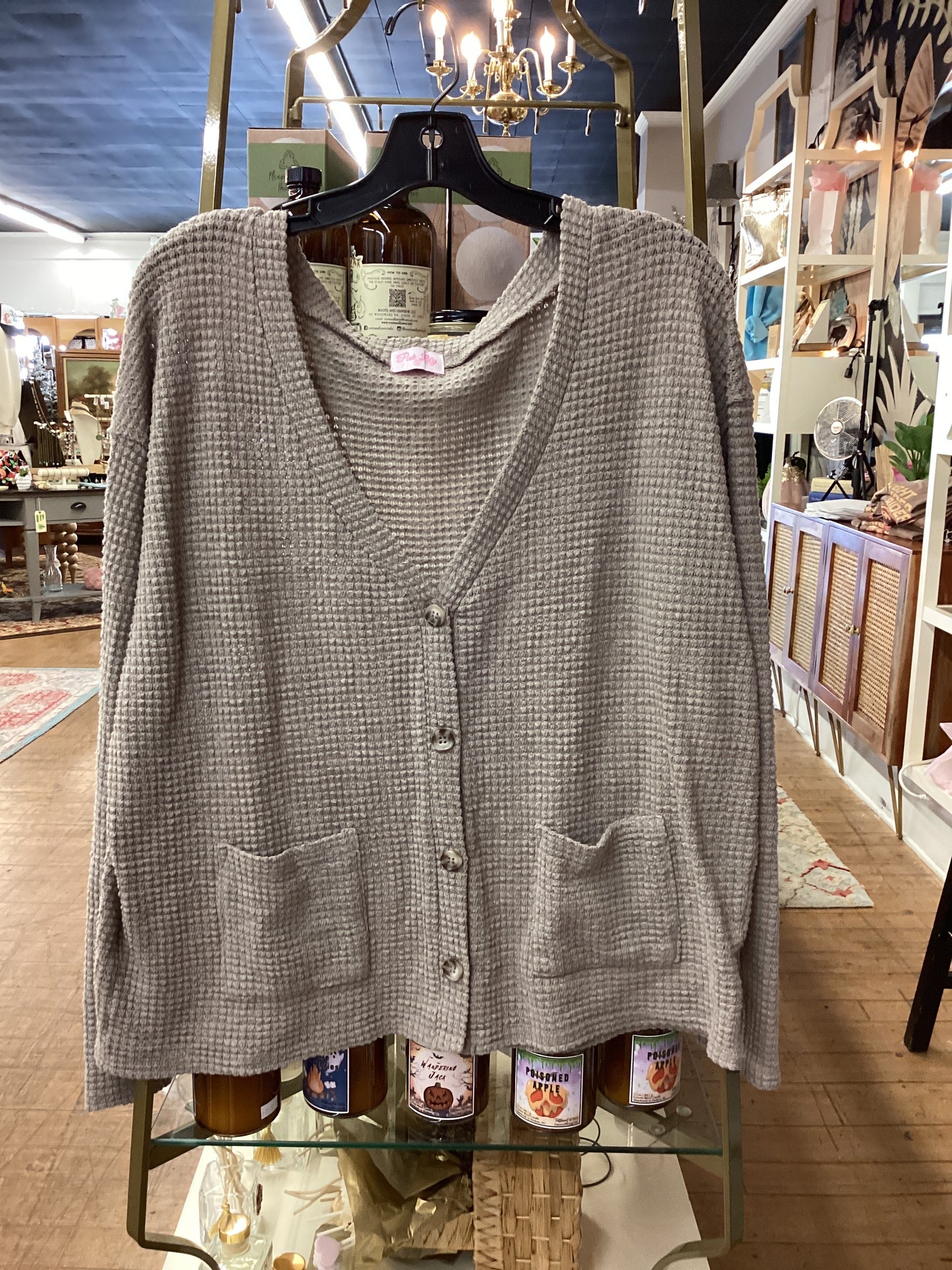 AG - Taupe Cardigan | med