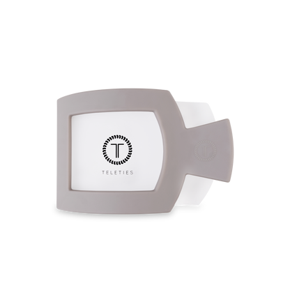 Silver Flames Medium Flat Square Hair Clip