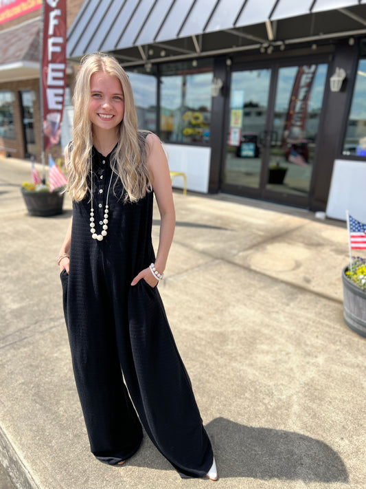 Woven Dreams Jumpsuit | Black