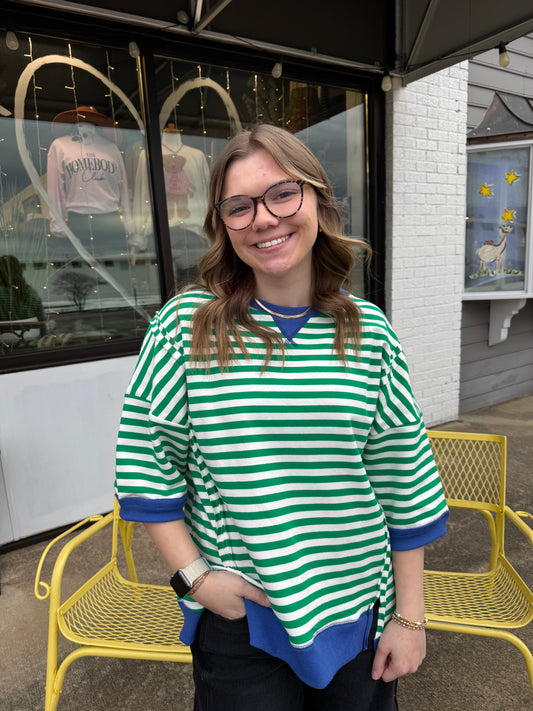 Kelly Oversized Stripe Pullover