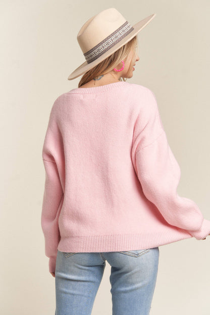 Pretty in Pink Christmas Sweater