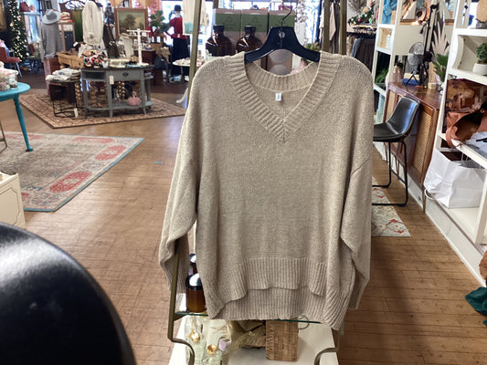 EMR remix tan sweater s/m