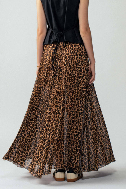 Leona Pleated Midi Skirt