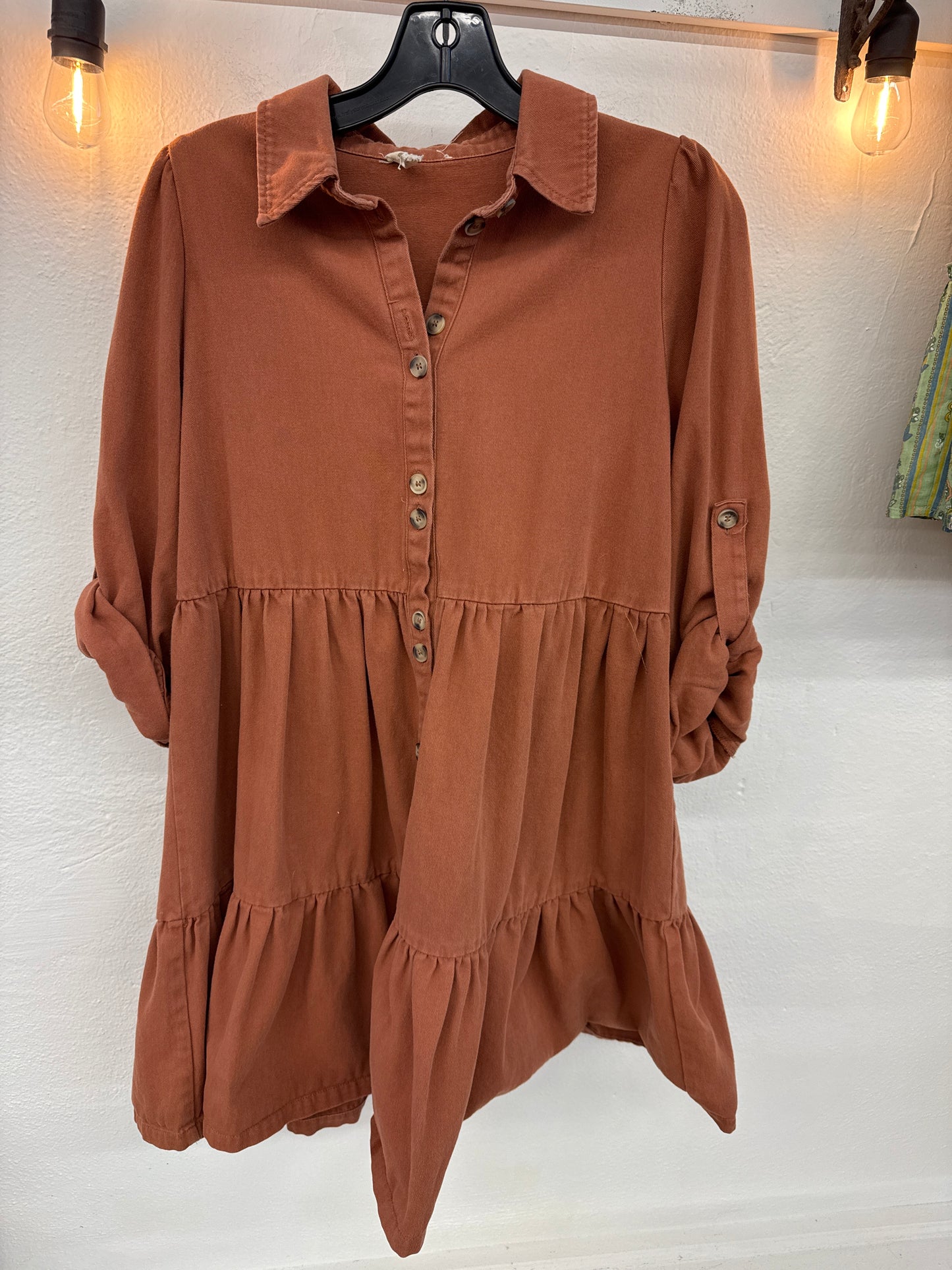 WP - Aaron & Amber Rust Dress | small