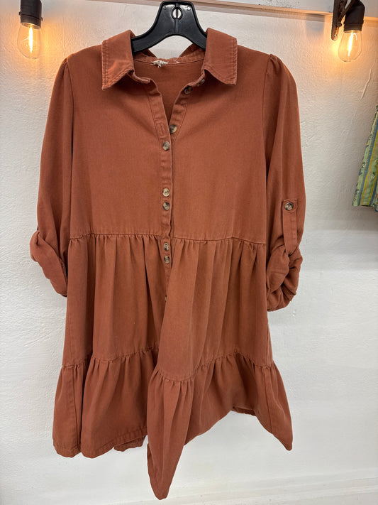 WP - Aaron & Amber Rust Dress | small