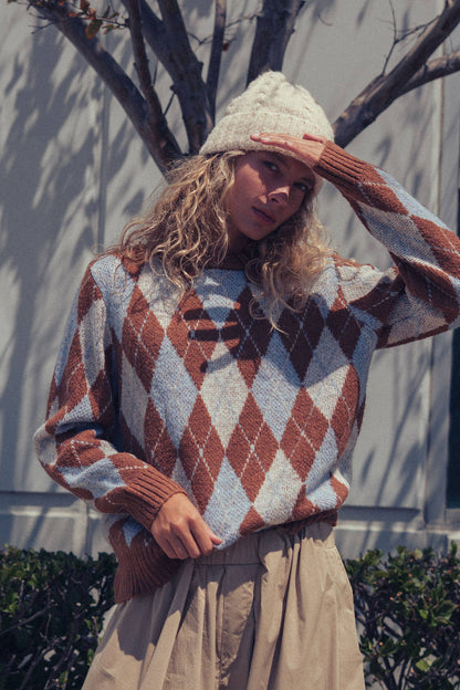Heritage Argyle Polo Sweater