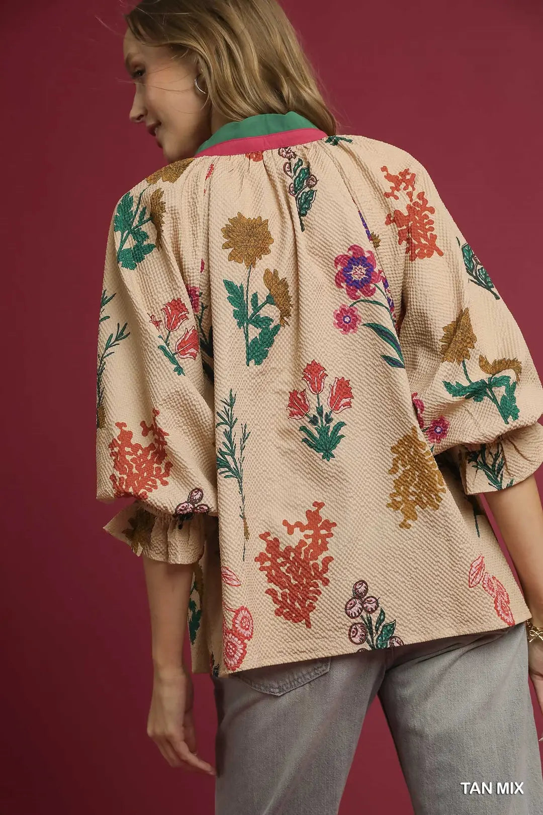 Rosalind Scallop Blouse | Tan