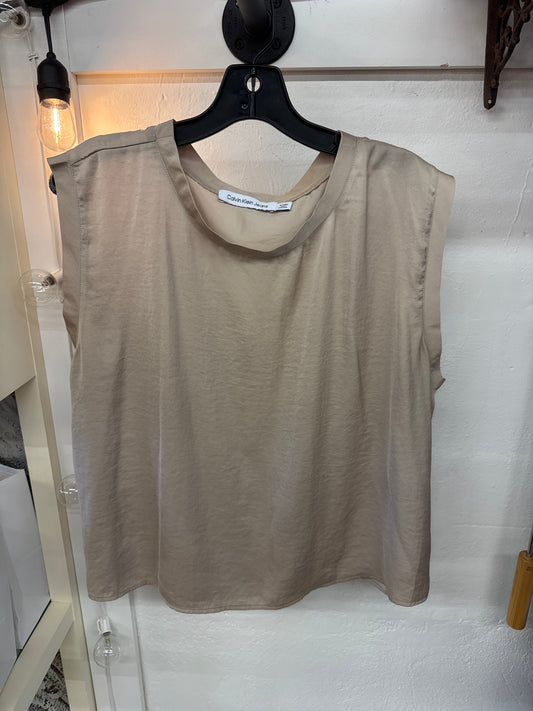 JP -Calvin Klein Tan Sleeveless Top | XL