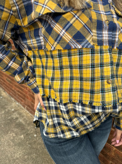 Chloe Mix Flannel Top