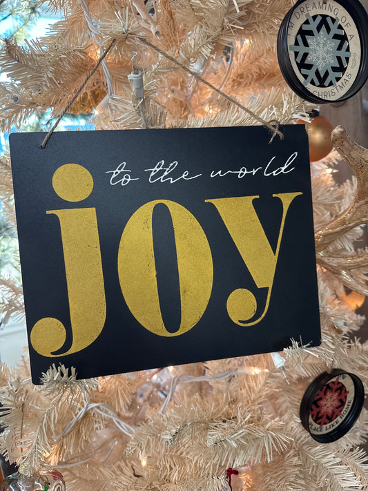 Handmade Joy to the World Sign