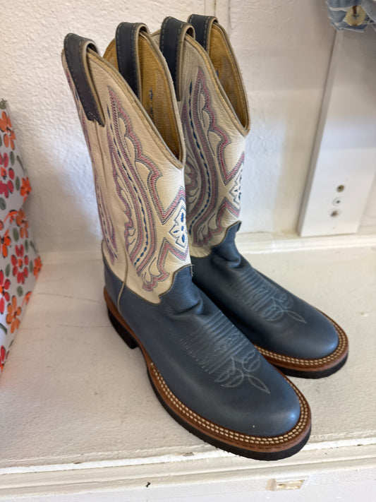 SE-  Justin blue white boots | 7b