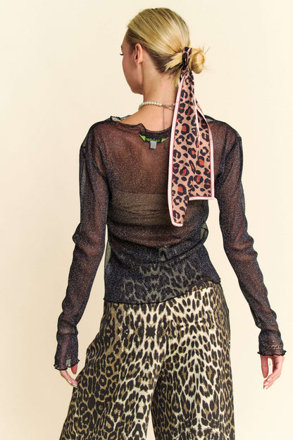 Rosalind Shimmer Mesh Top