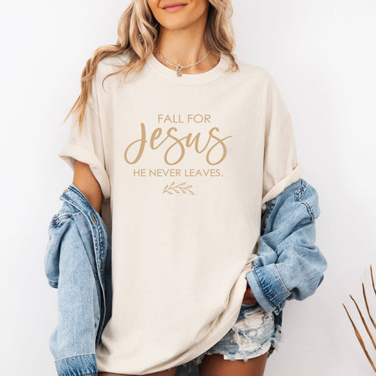 Fall For Jesus Tee | Ivory