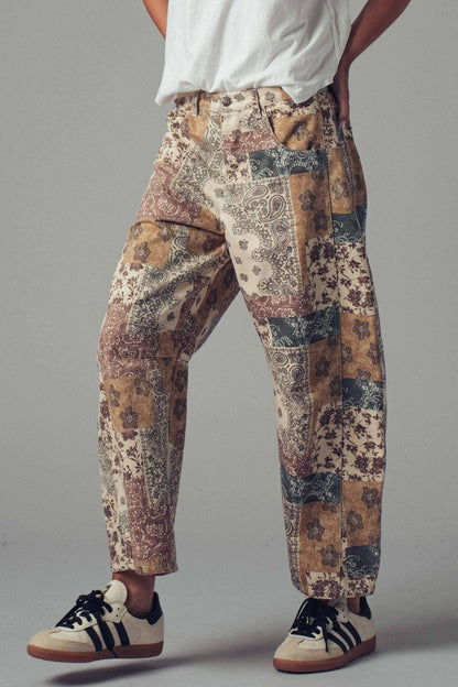 Paisley Wide Leg Jeans